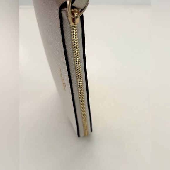 Coach Cream Saffiano Leather Corner Zip Wristlet Wallet Clutch NWT - Picture 7 of 9